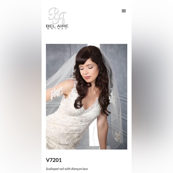 Bel Aire Veil- Embroidered Lace (V7201) - Picture 1 of 3